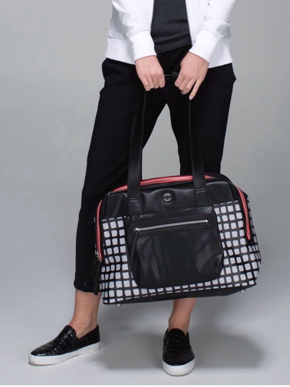 Lululemon Sweat & Go Bag in Exploded Off The Grid Silver Fox Black A3